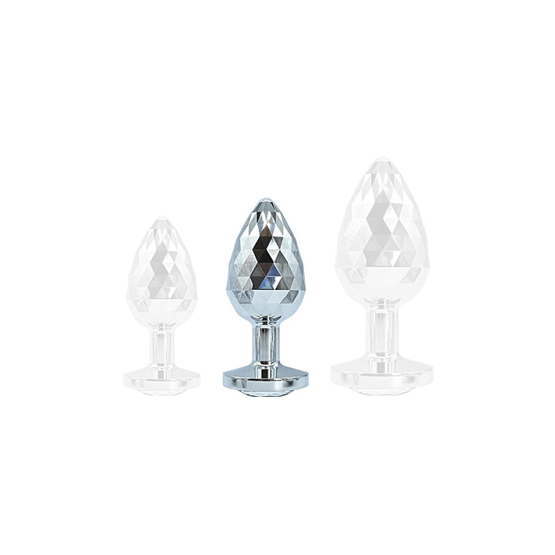 MyPlayToys Plug Ikonik Diamond M 7 x 3.3cm Argent